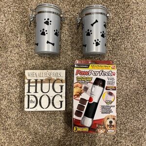 Paw Perfect Pet Nail Grinder with Paw Print Canisters